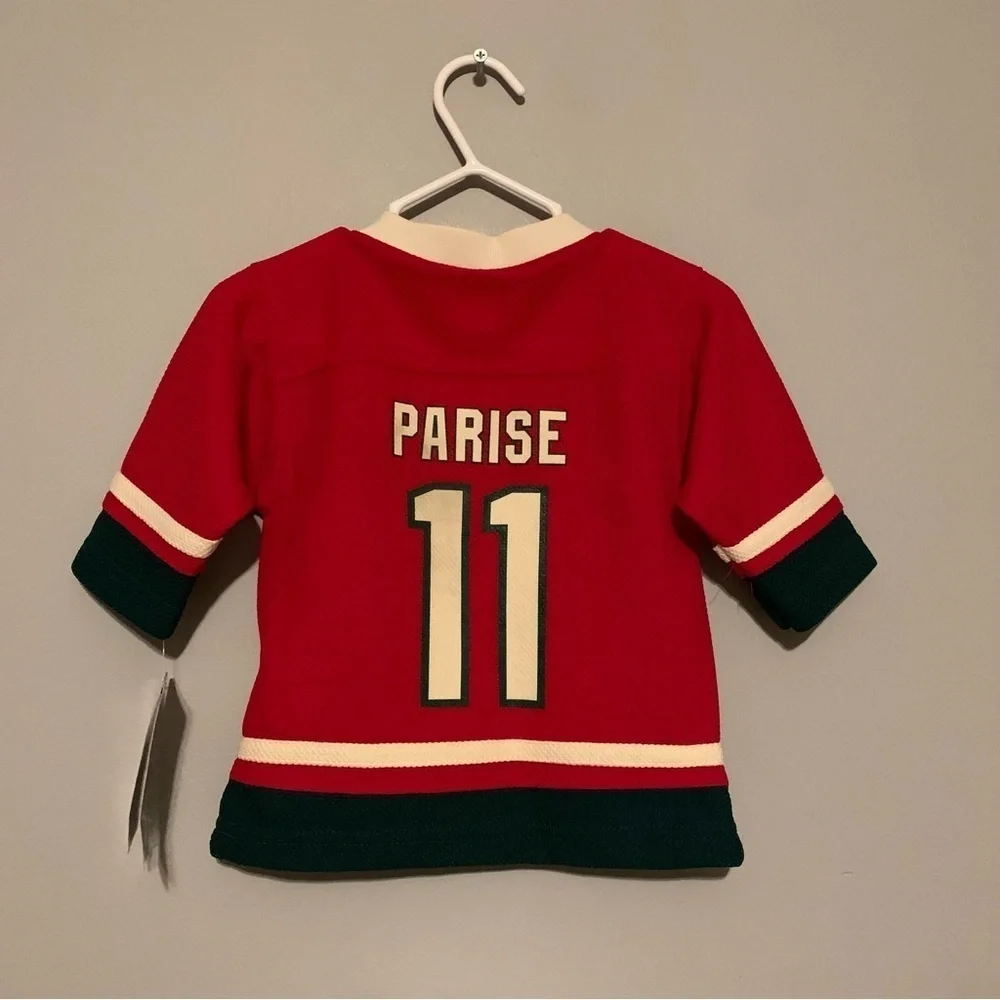 NWT. NHL Minnesota Wild Kids Red Hockey Jersey - Picture 4 of 5